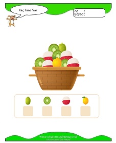 okul öncesi çocuklar için Sayı Sayma çalışma sayfaları